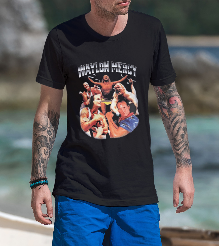 Waylon Mercy WWE Retro Wrestling Kevin Owens Collage T-Shirt