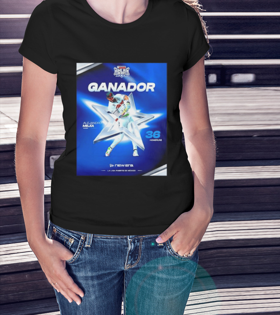 Ganador Alejandro Mejía Home Run Derby 36 Homeruns La Liga Fuerte De México T-Shirt