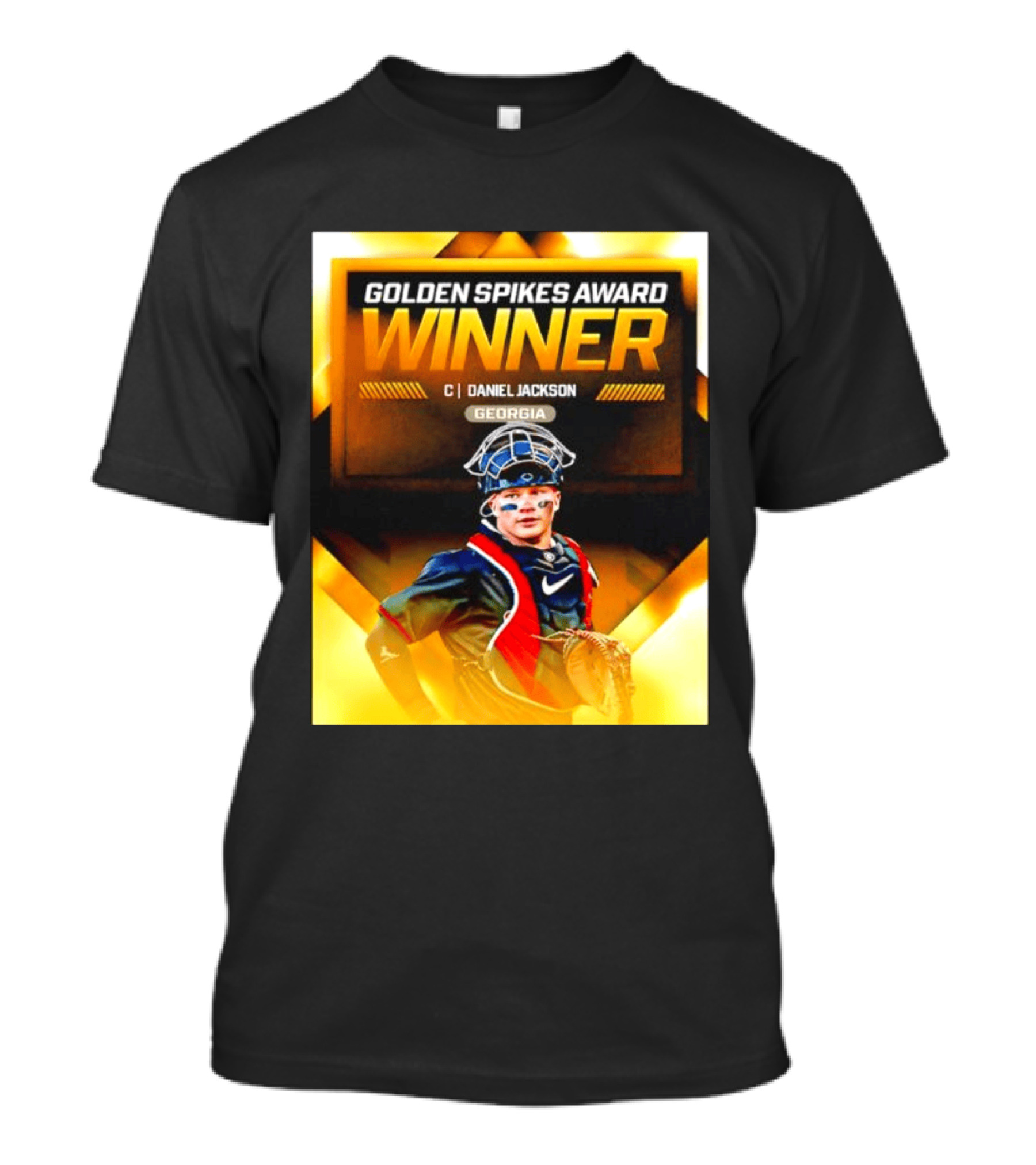 Golden Spikes Award Winner Daniel Jackson Georgia Catcher T-Shirt