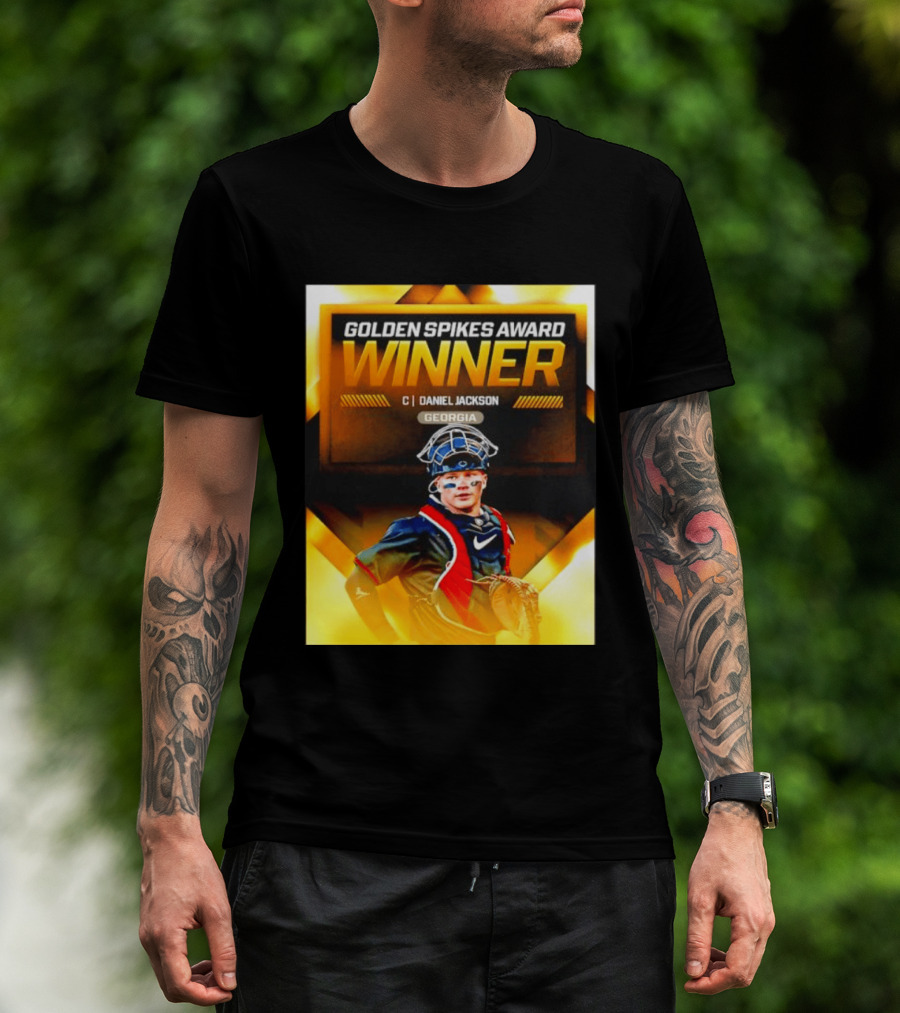 Golden Spikes Award Winner Daniel Jackson Georgia Catcher T-Shirt