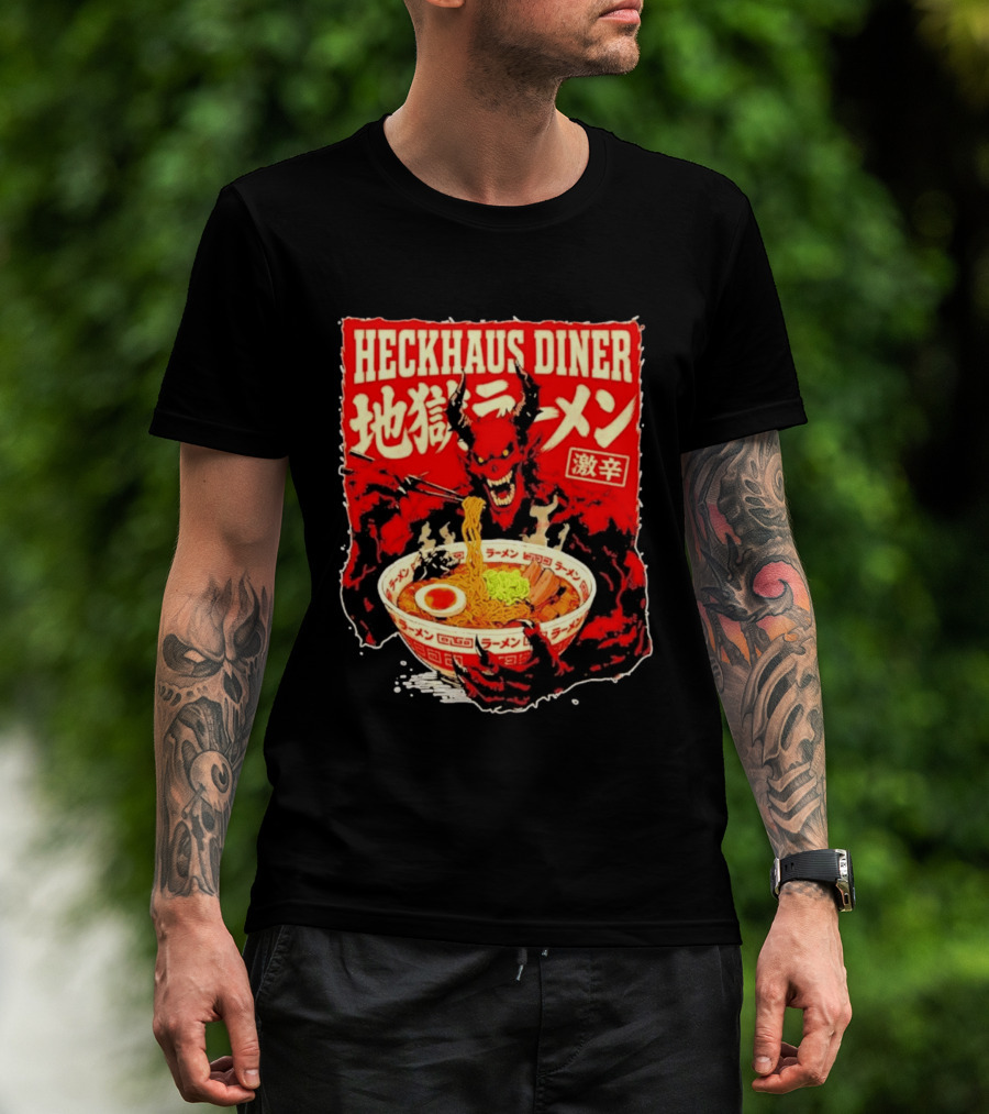 Heckhaus Diner Hell Ramen Devil Spicy Challenge T-Shirt