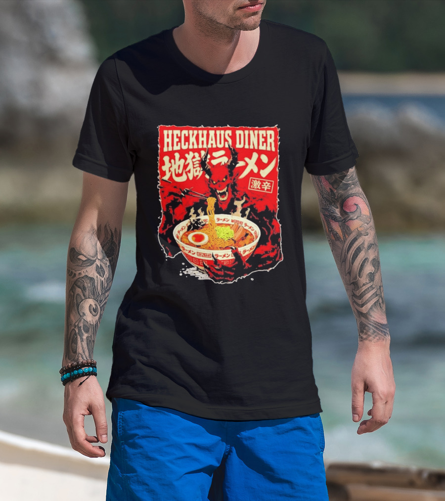 Heckhaus Diner Hell Ramen Devil Spicy Challenge T-Shirt