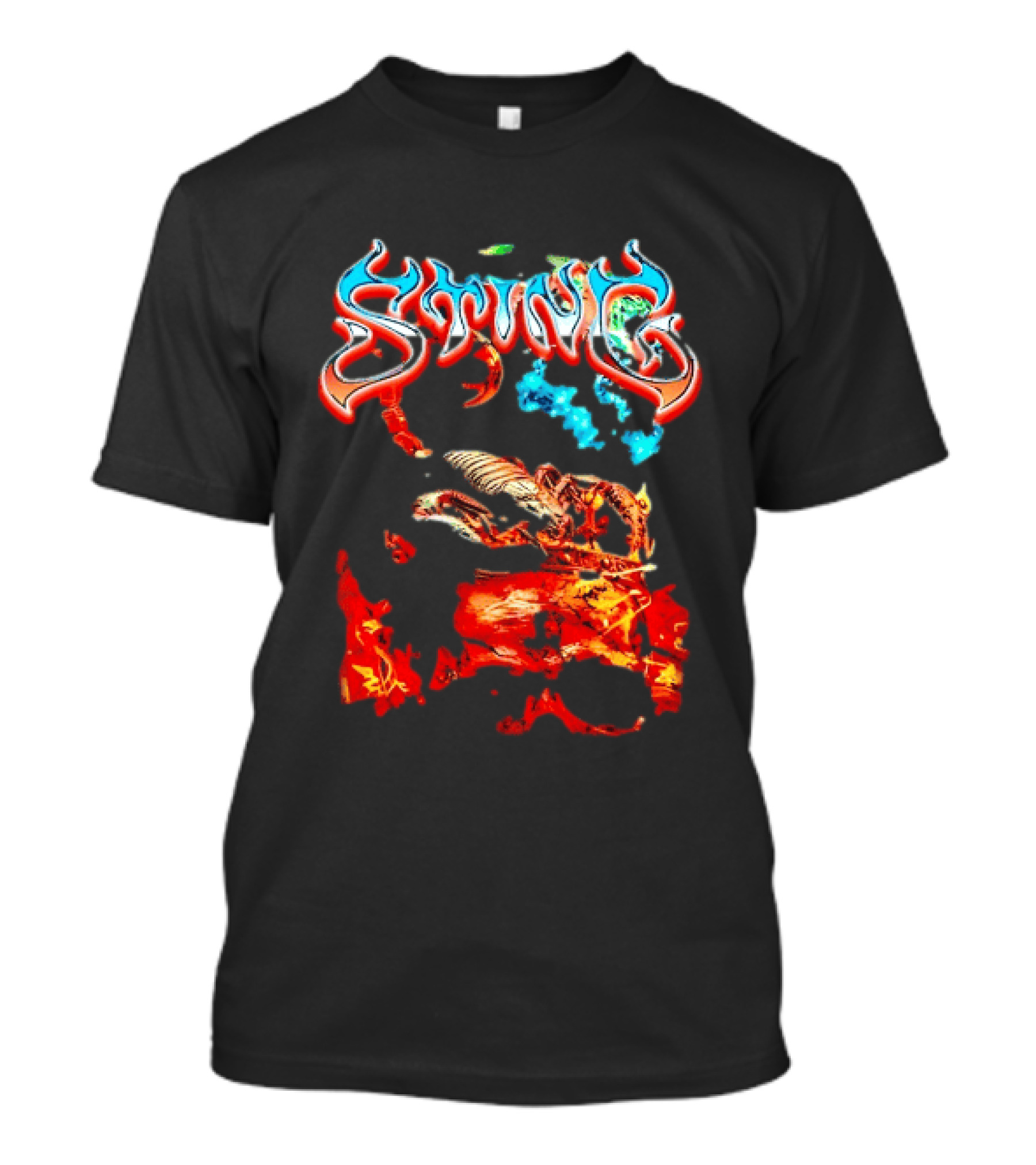 Sting Scorpion Skull Flaming Space T-Shirt