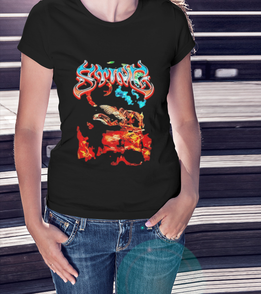 Sting Scorpion Skull Flaming Space T-Shirt