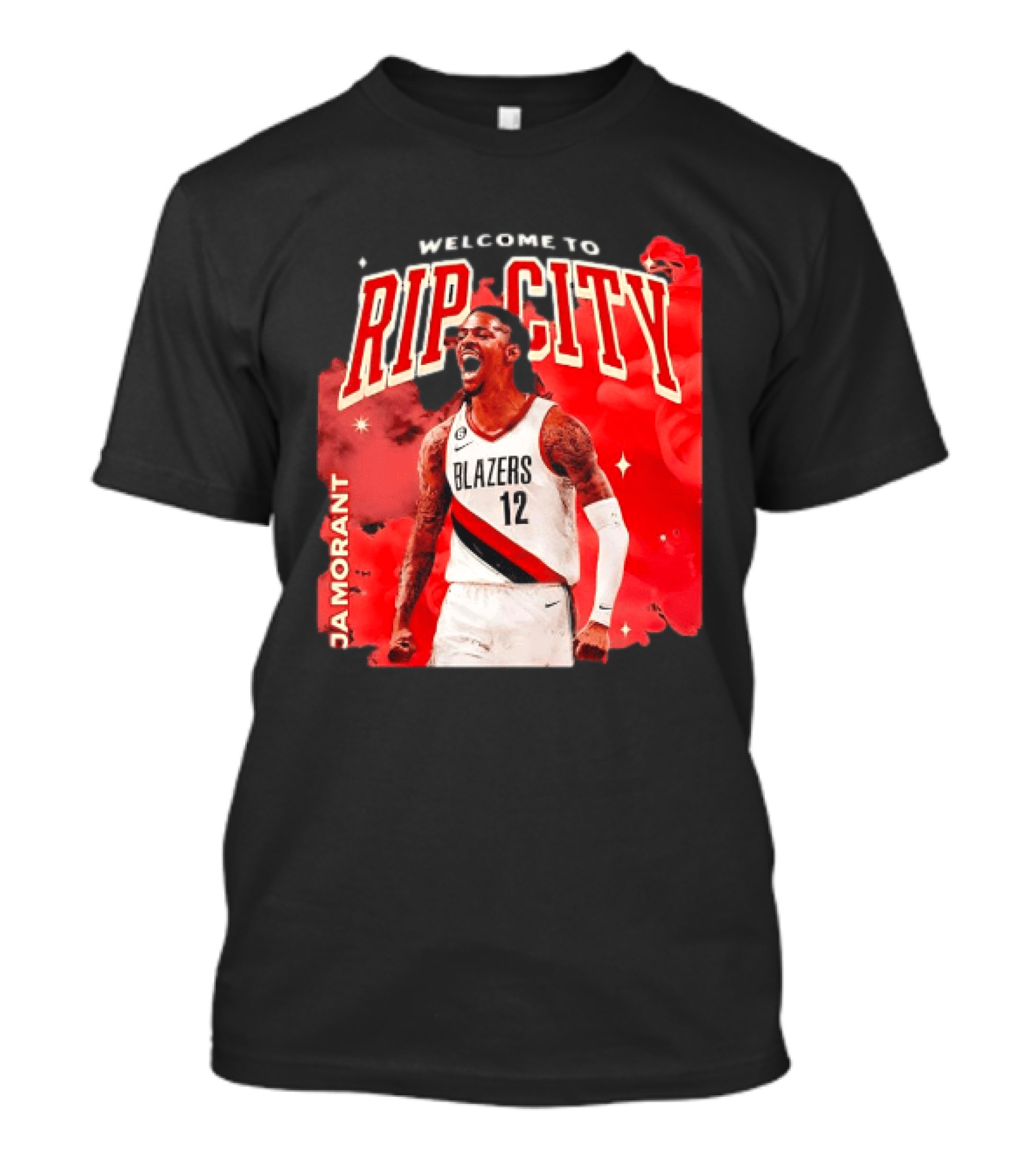 Ja Morant Welcome To Rip City Portland Trail Blazers Blazing Energy T-Shirt
