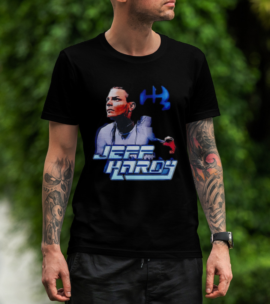 Jeff Hardy WWE Superstar Blue And Red T-Shirt