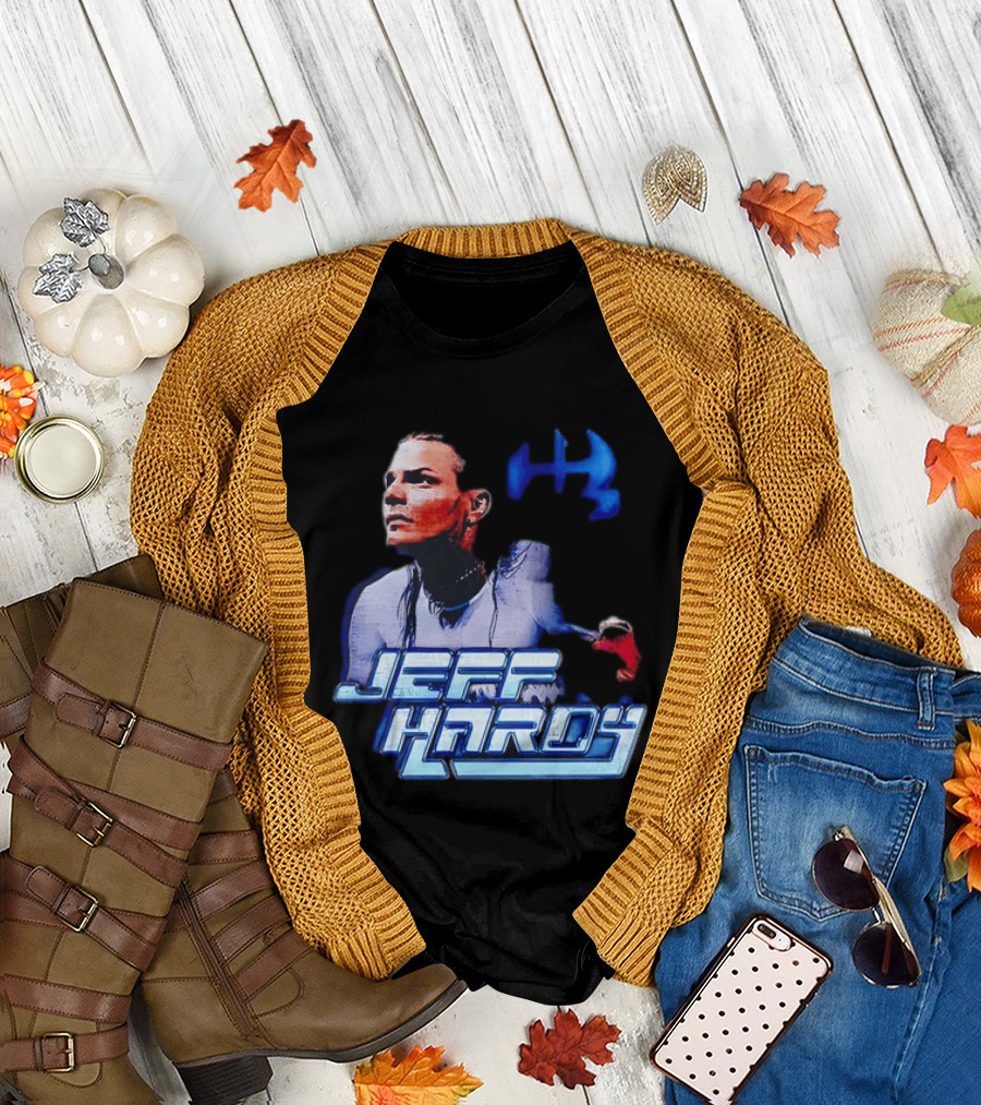 Jeff Hardy WWE Superstar Blue and Red T-Shirt