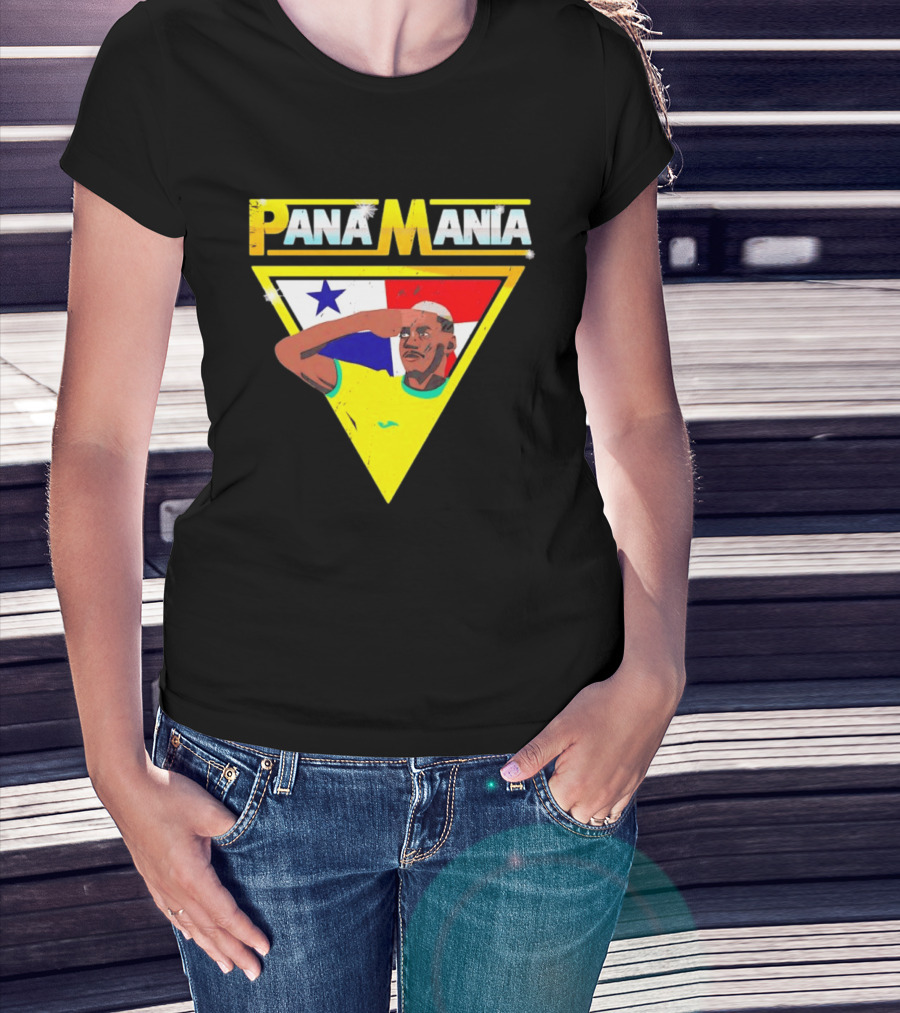 Pana Mania José Córdoba Salute Panama Flag Triangle T-Shirt