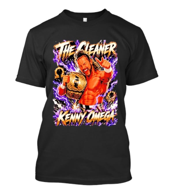 The Cleaner Kenny Omega Pro Wrestling Champion Belt Purple Lightning T-Shirt