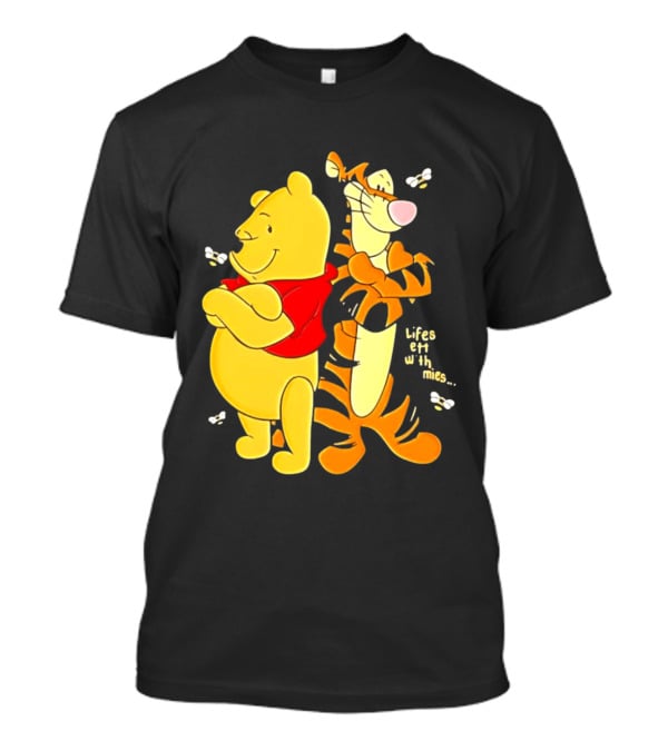 Lifes Better With Homies Winnie The Pooh And Tigger Bees T-Shirt