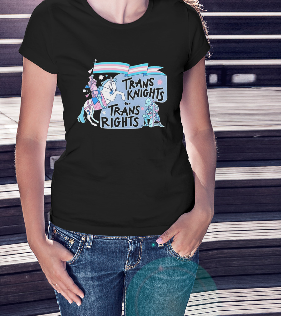 Trans Knights For Trans Rights LGBTQ+ Pride Horseback Armor T-Shirt