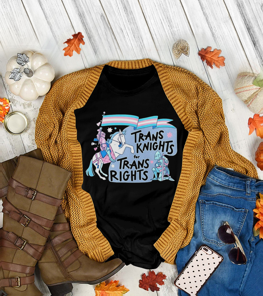 Trans Knights for Trans Rights LGBTQ+ Pride Horseback Armor T-Shirt