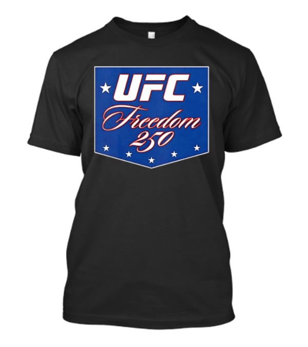 UFC Freedom 250 Stars And Script On Blue T-Shirt