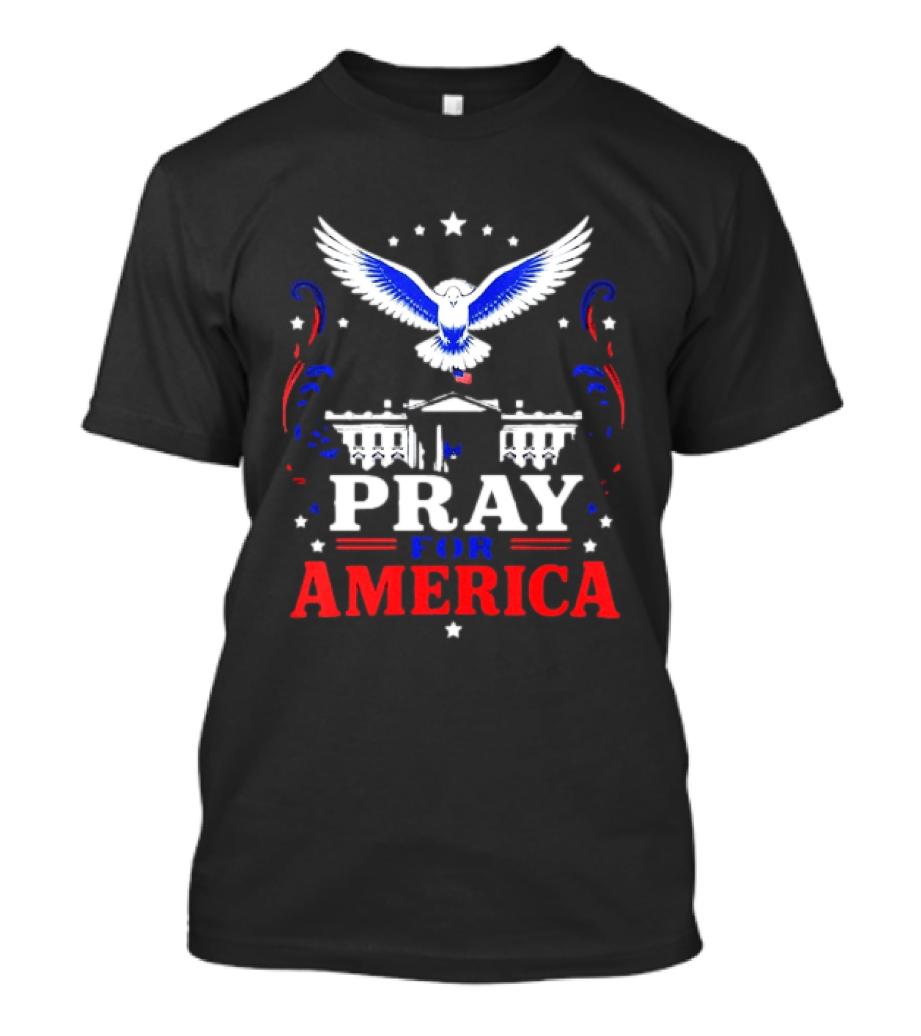 Pray For America White House Dove Patriotic T-Shirt
