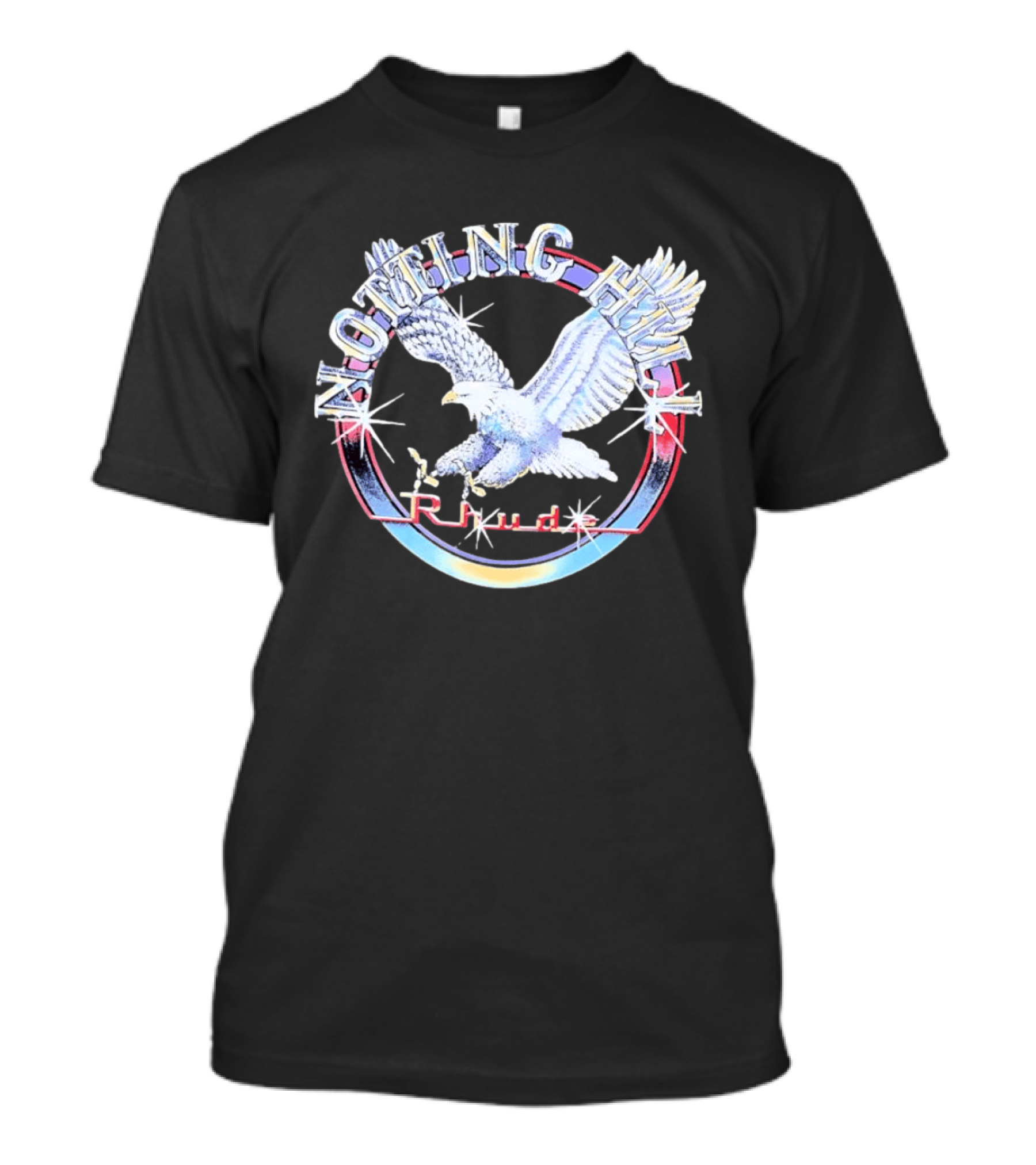 Notting Hill Blue And White Eagle With Red Circle And Stars T-Shirt