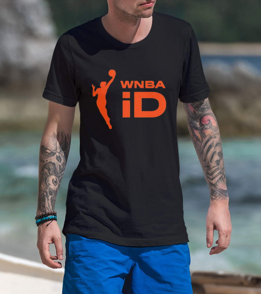 WNBA ID Basketball Silhouette Orange T-Shirt