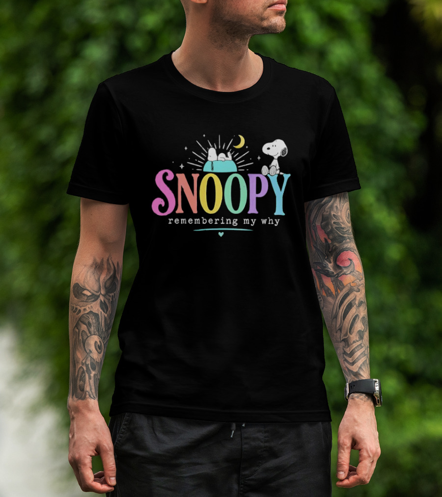 Snoopy Remembering My Why Peanuts Moonlight Dreaming T-Shirt