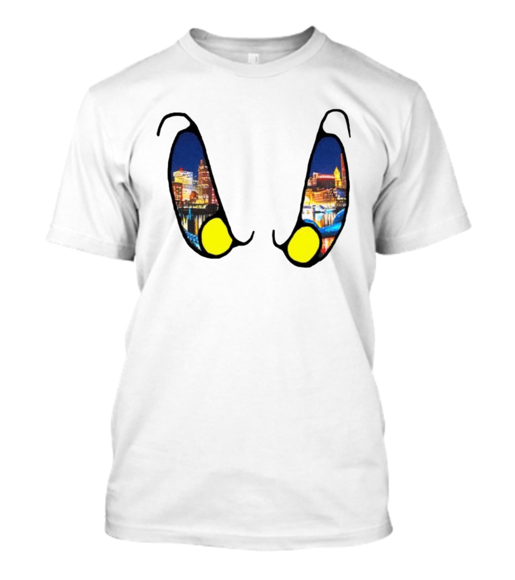 Boston Nightlife Cityscape Reflection In Eyes T-Shirt