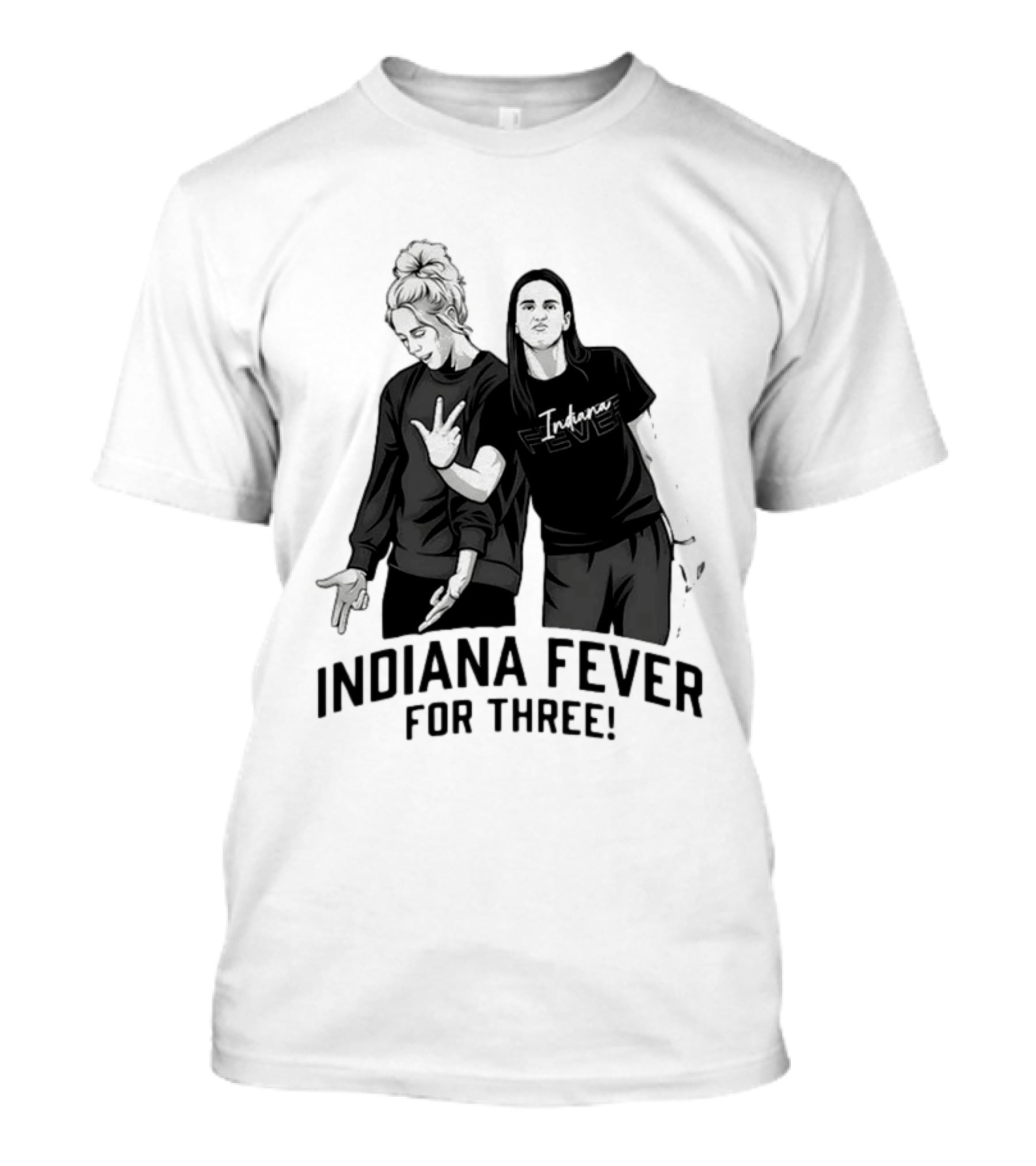 Caitlin Clark Sophie Cunningham Indiana Fever Basketball Team For Three T-Shirt
