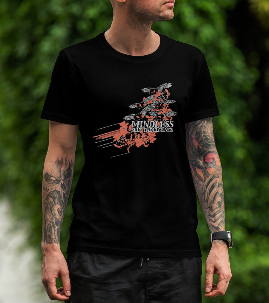 Band Mindless Self Indulgence Flying Monitors Floral Motifs T-Shirt