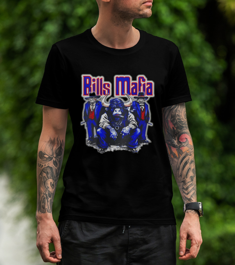 Bills Mafia Buffalo Bull Gangster Trio T-Shirt