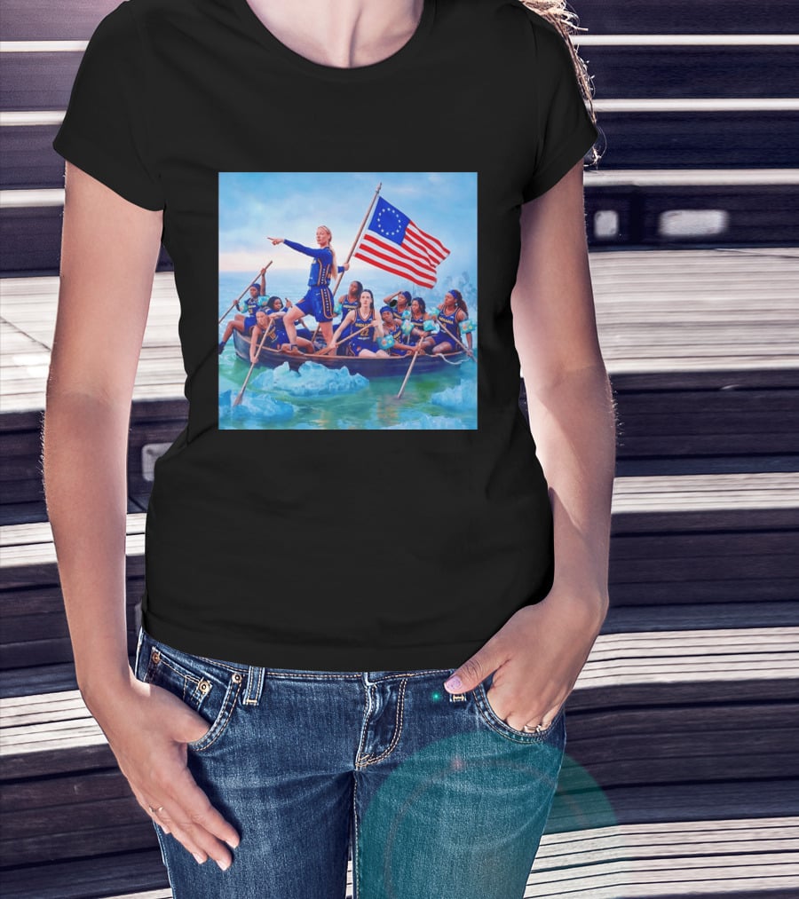 Indiana Fever Crossing The Delaware With Floaties Basketball Team T-Shirt