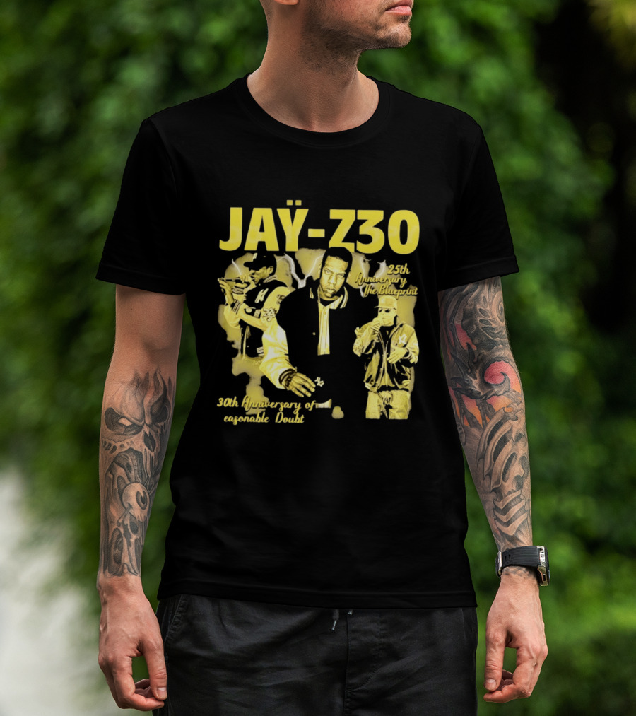 Jay Z30 Celebrating 25th Anniversary The Blueprint 30th Anniversary Reasonable Doubt T-Shirt