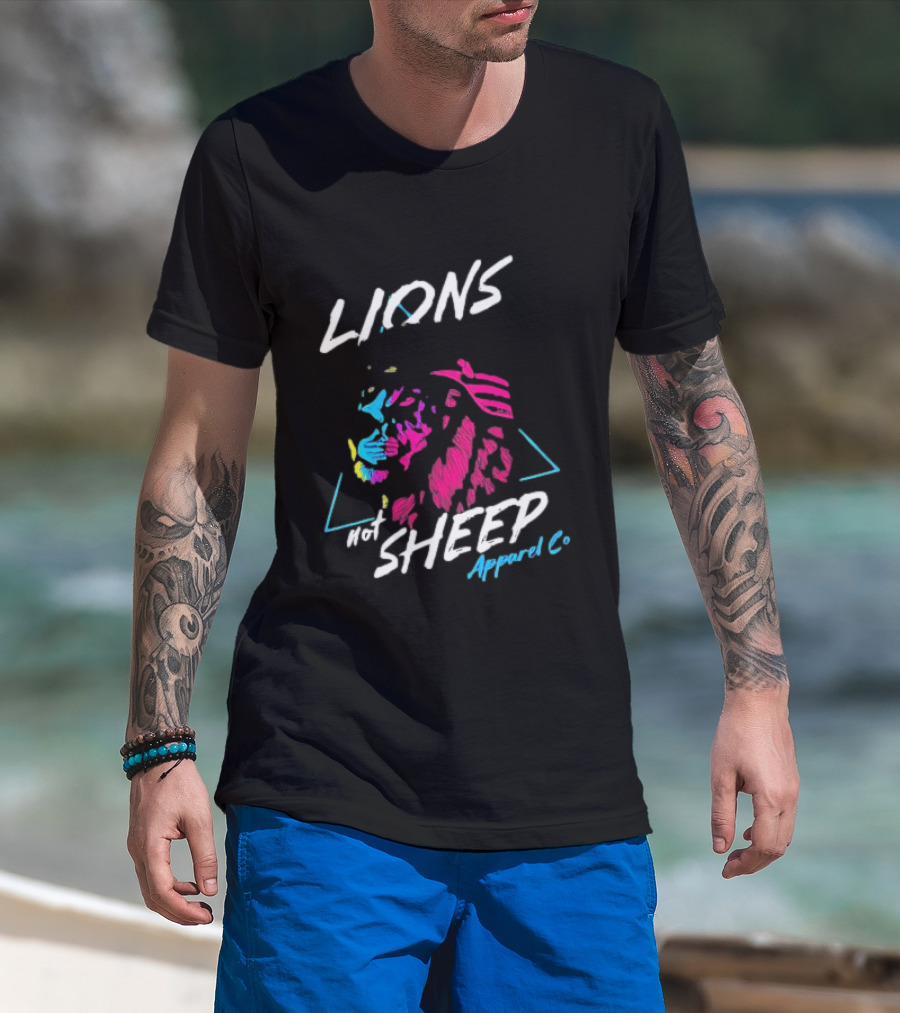 Lions Not Sheep Apparel Co Helmeted Lion T-Shirt