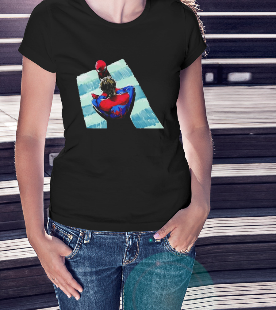 Spider Man Peter Parker Marvel Cinematic Universe Dual Perspective T-Shirt