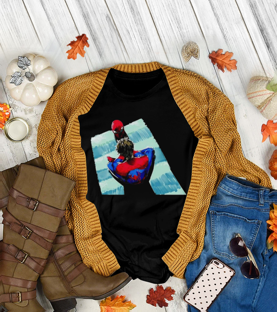 Spider Man Peter Parker Marvel Cinematic Universe Dual Perspective T-Shirt