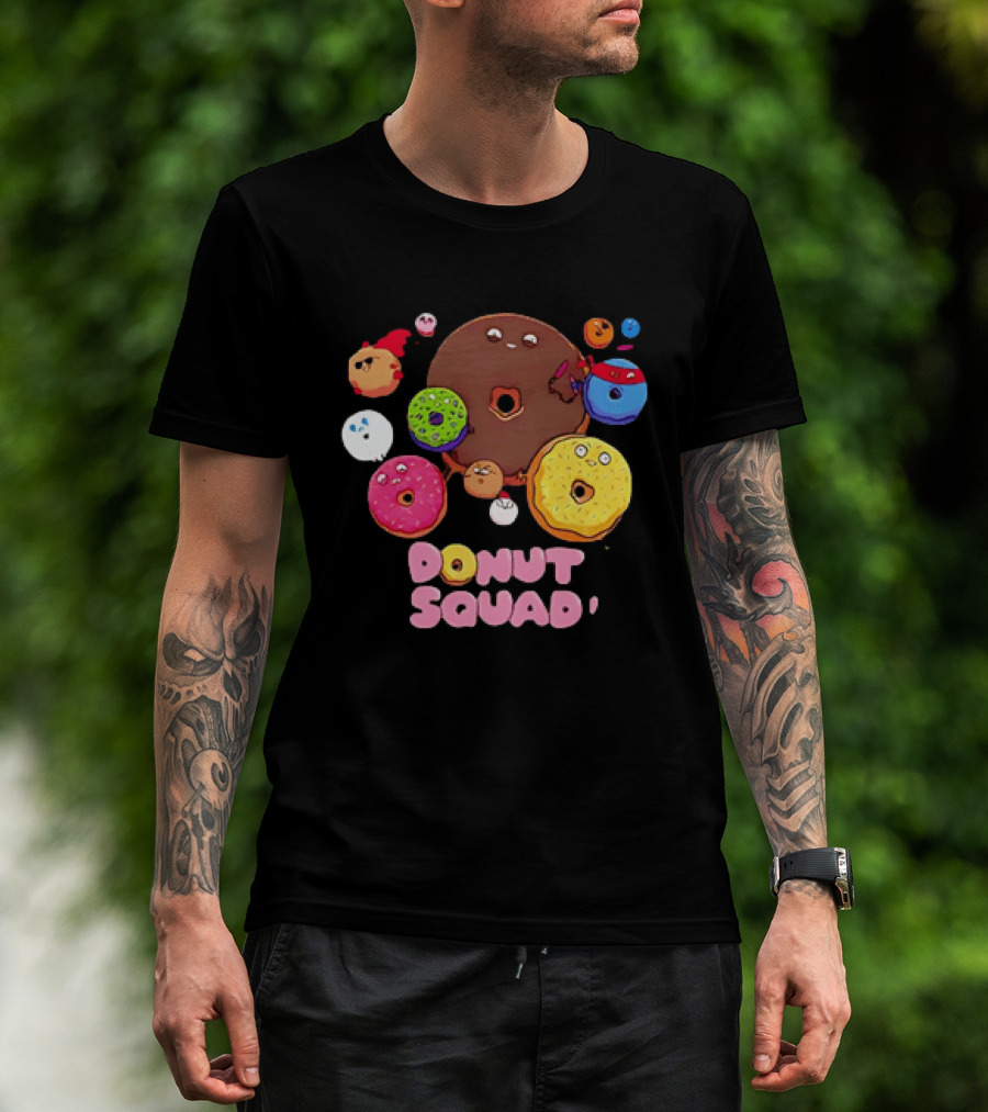 Colorful Donut Squad Cartoon Team With Playful Characters T-Shirt