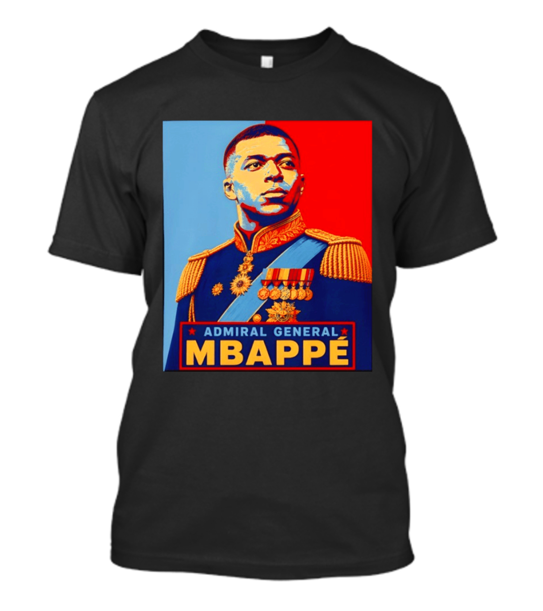 Admiral General Mbappe Propaganda Football T-Shirt