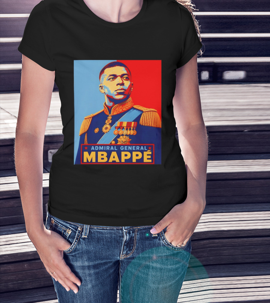 Admiral General Mbappe Propaganda Football T-Shirt