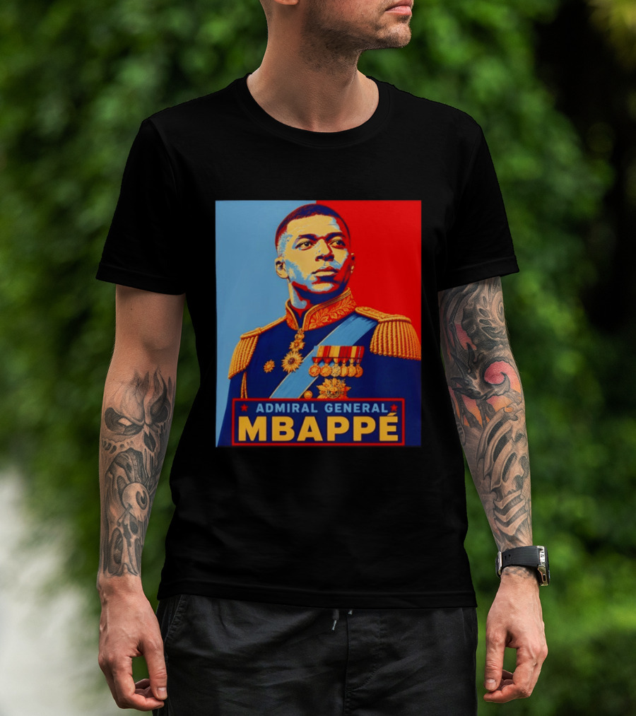 Admiral General Mbappe Propaganda Football T-Shirt