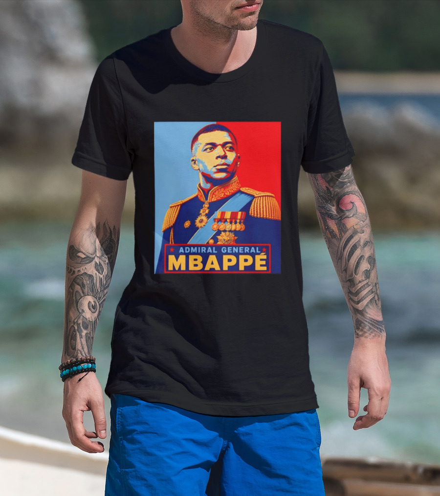 Admiral General Mbappe Propaganda Football T-Shirt
