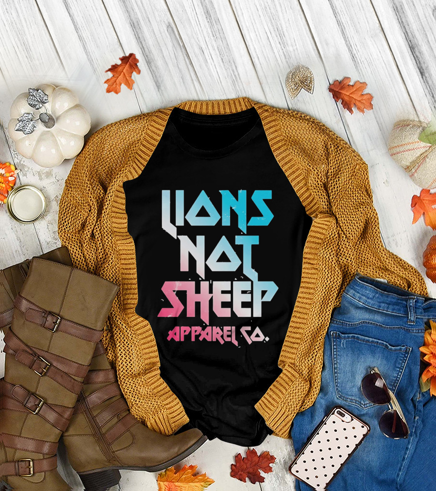 Lions Not Sheep Apparel Co. Mens Tagline Print T-Shirt