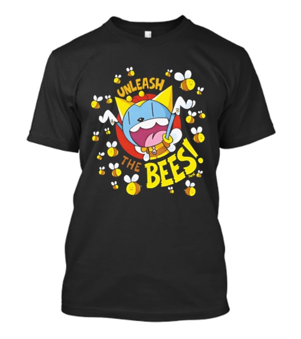 Unleash The Bees Looshkin Cartoon Character Honeycombs T-Shirt