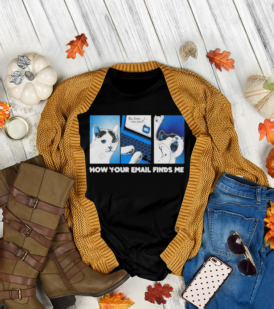 You Have New Email How Your Email Finds Me Cat T-Shirt