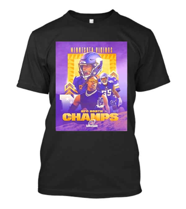 Minnesota Vikings NFC North Champs 2022 Playoffs Celebration T-Shirt