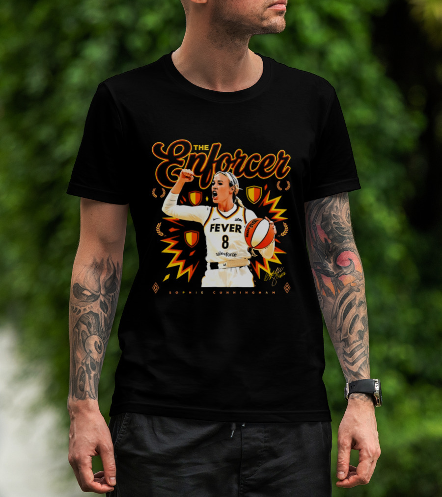 The Enforcer Sophie Cunningham Fever 8 Indiana Basketball WNBA 2026 T-Shirt