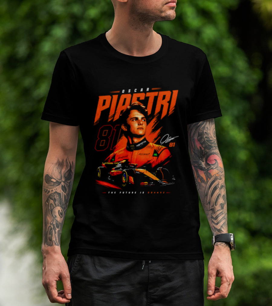 Oscar Piastri 81 McLaren Formula 1 The Future Is Orange T-Shirt