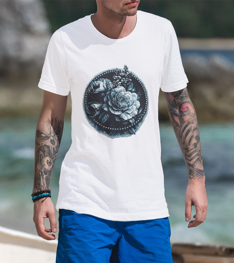 Cape Fear Nevaeh Valentine Floral Muscle Peonies T-Shirt