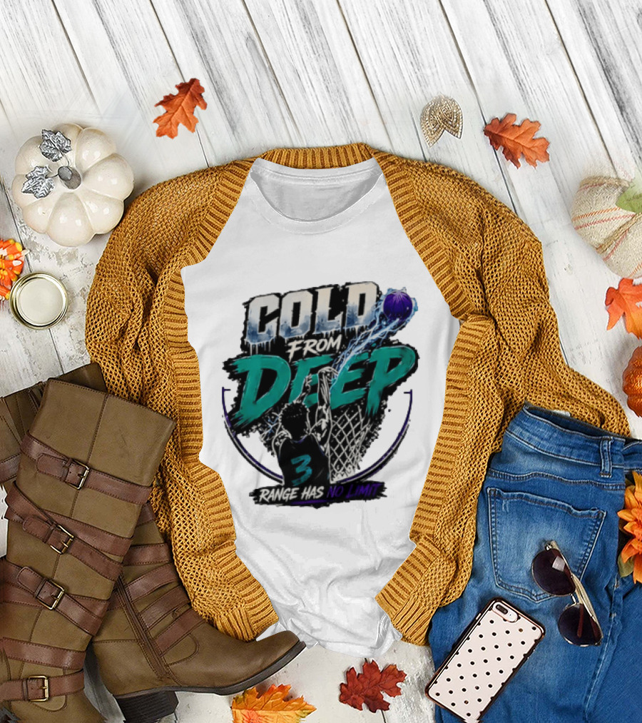 Cold From Deep Range Has No Limit Basketball 3 T-Shirt