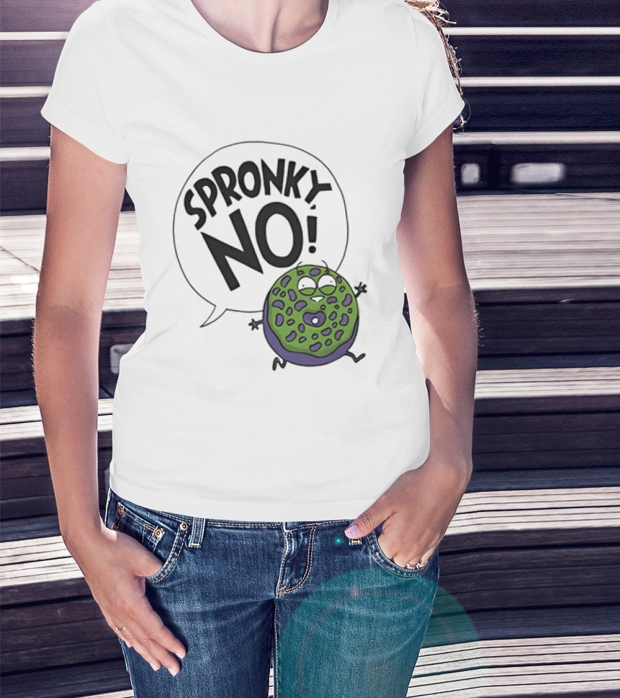 Donut Squad Spronky No Green Cartoon Doughnut T-Shirt