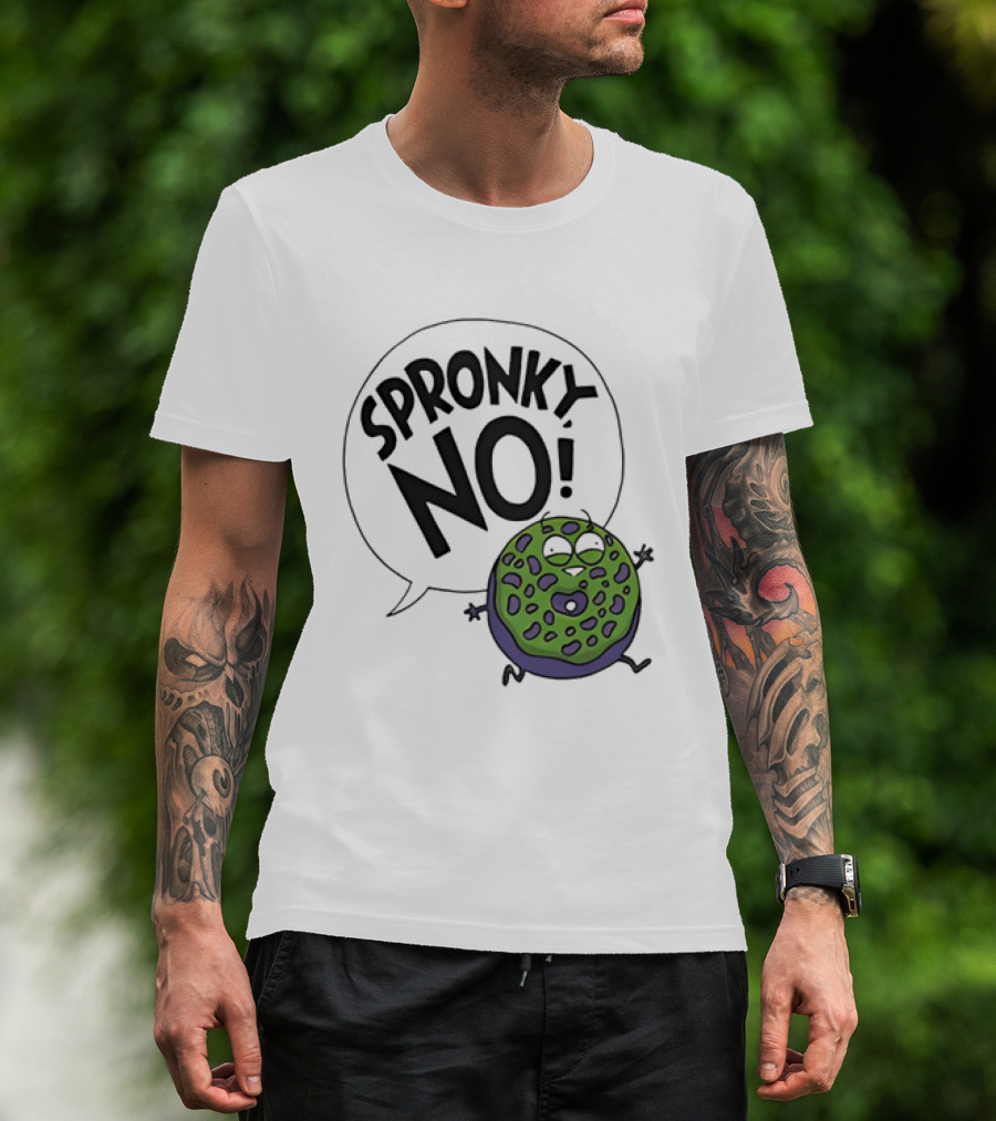 Donut Squad Spronky No Green Cartoon Doughnut T-Shirt