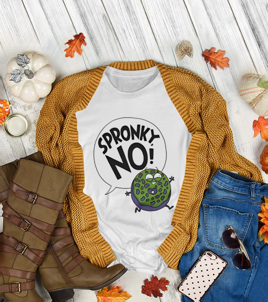 Donut Squad Spronky No Green Cartoon Doughnut T-Shirt
