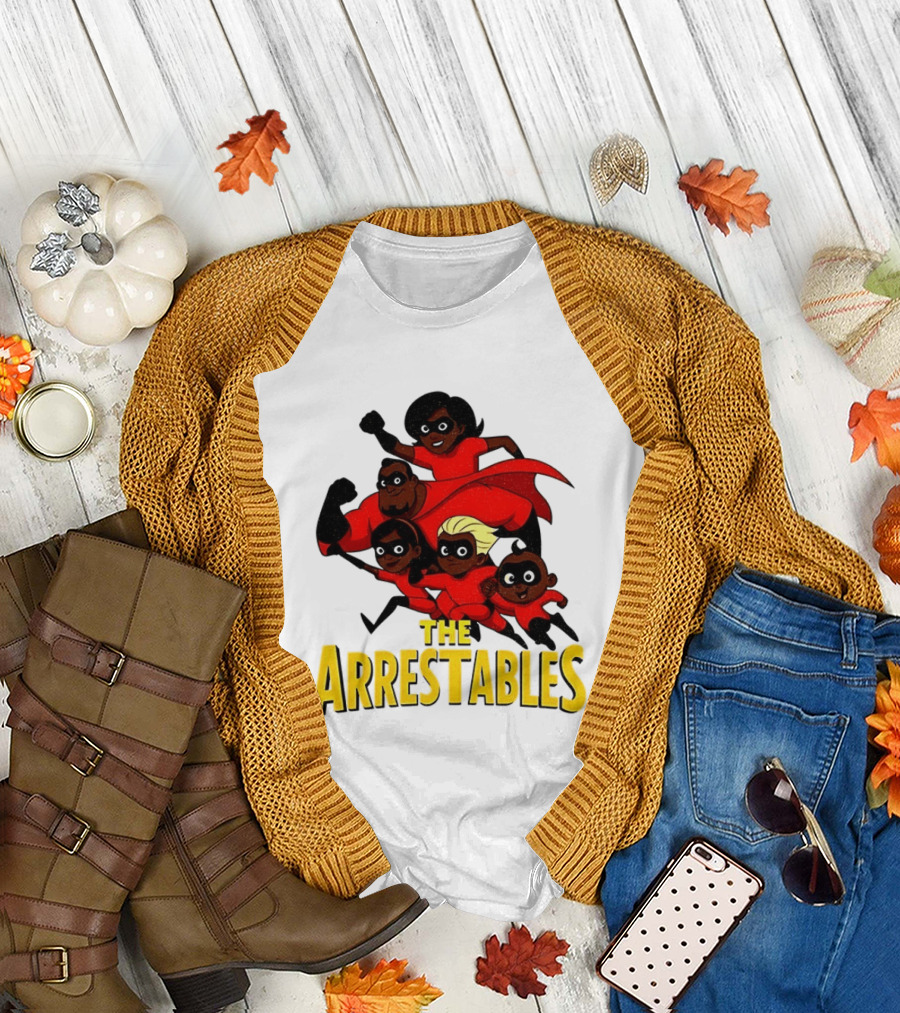 The Arrestables Superhero Family in Red Suits T-Shirt