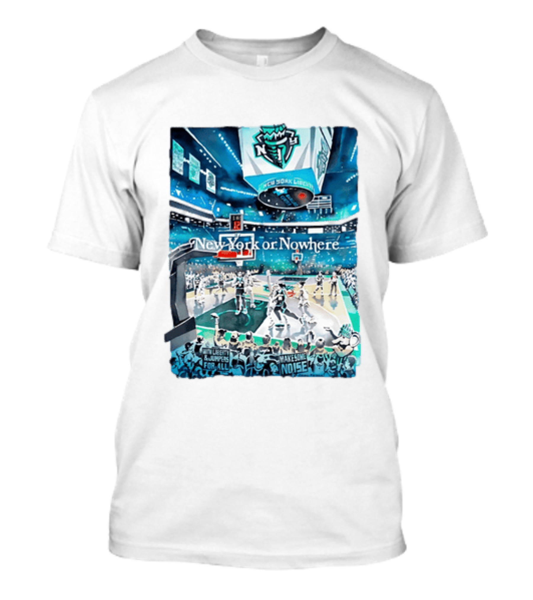 Gavin Snider New York Liberty Basketball New York Or Nowhere Stadium Scene T-Shirt
