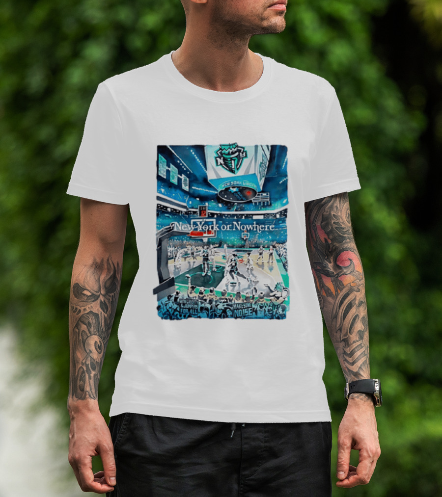 Gavin Snider New York Liberty Basketball New York Or Nowhere Stadium Scene T-Shirt