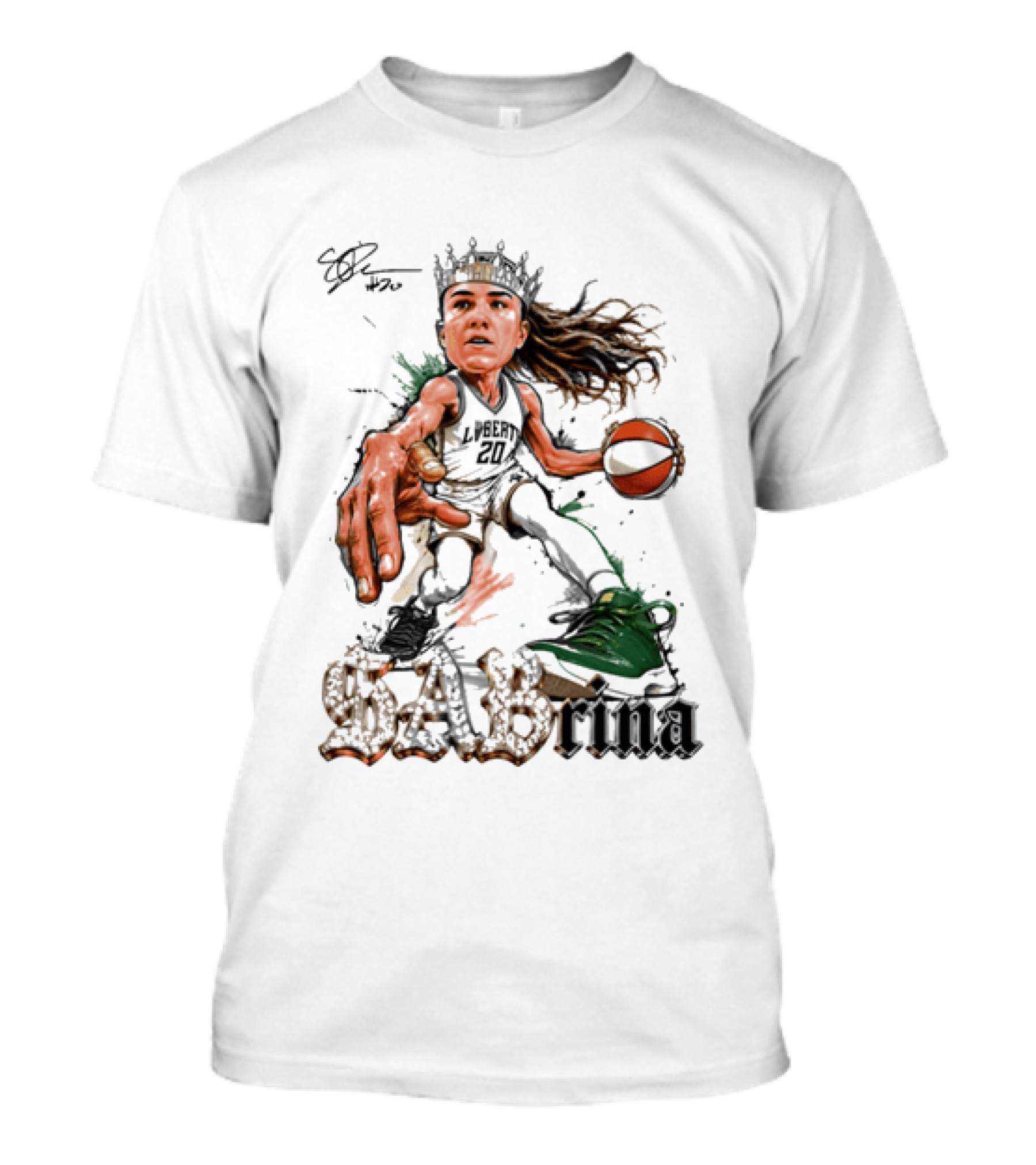 Sabrina Ionescu New York Liberty Basketball Crown T-Shirt